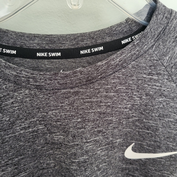 Nike Mens Dri Fit Gray Hydroguard Long Sleeve Shirt UPF 40 Size Small New - Picture 5 of 7